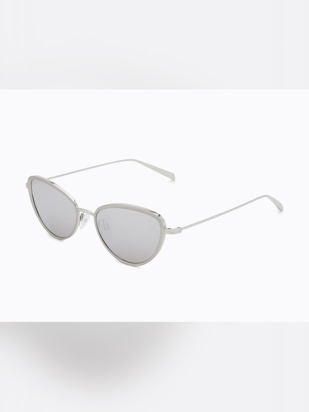 Carolina Herrera Silver Cat-Eye Sunglasses